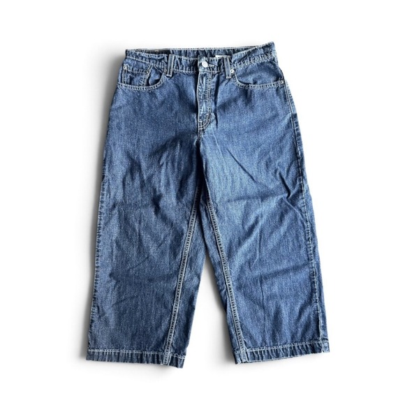 Levi's Denim - Levi's 577 Jeans Women's 10 MIS Loose Fit Lower Rise Dark Blue Denim Y2K Cropped